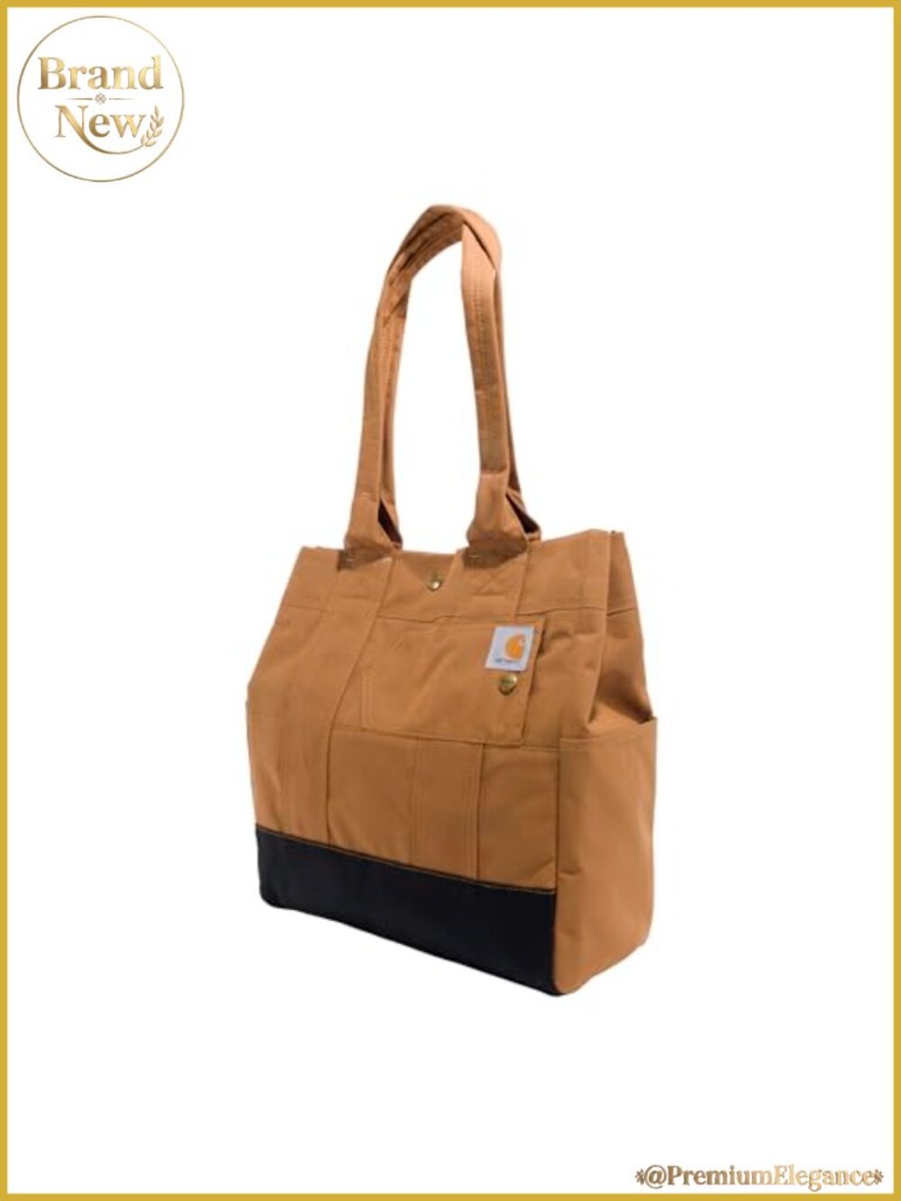 Carhartt Vertical Snap Tote - 600 Denier Nylon Water Resistant Tote Bag